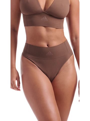 adidas Stringi high waist w kolorze brązowym