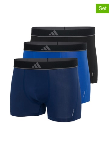 adidas 3er-Set: Boxershorts in Dunkelblau/ Schwarz/ Blau