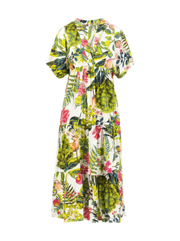 Blutsgeschwister Kleid "Saint Tropengreek" in Grün/ Weiß