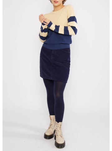 Blutsgeschwister Corduroy rok donkerblauw