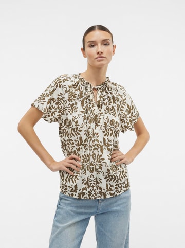 Vero Moda Bluse "Imma" in Khaki/ Creme