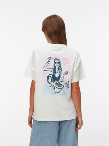 Vero Moda Koszulka w kolorze białym ze wzorem