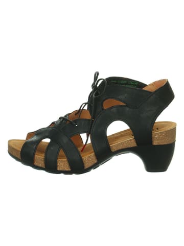 Think! Skórzane sandały "Traudi" w kolorze czarnym
