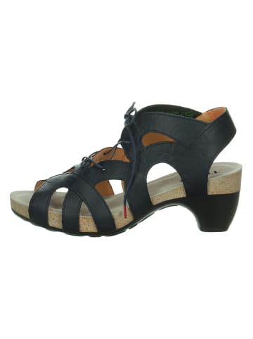 Think! Leren haksandalen "Traudi" zwart