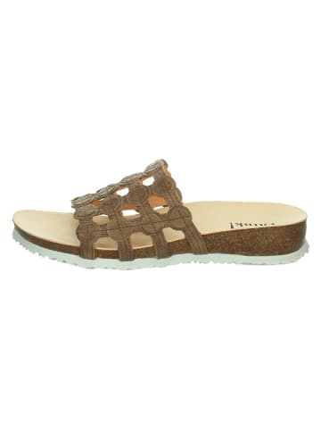 Think! Leder-Pantoletten "Julia" in Braun