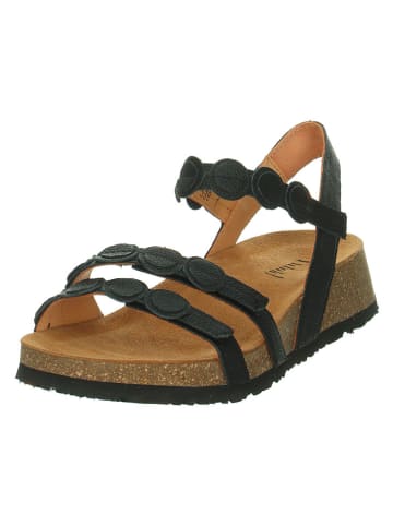 Think! Leren haksandalen "Koak" zwart