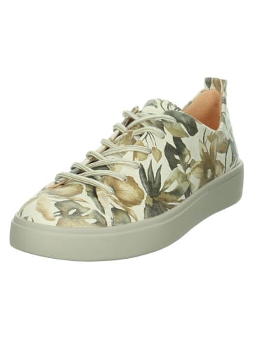 Think! Skórzane sneakersy "Gring" w kolorze beżowo-zielonym