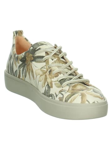 Think! Leren sneakers "Gring" groen/beige