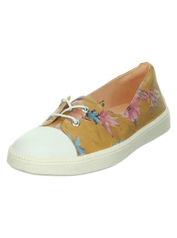 Think! Leren ballerina's "Turna" lichtbruin