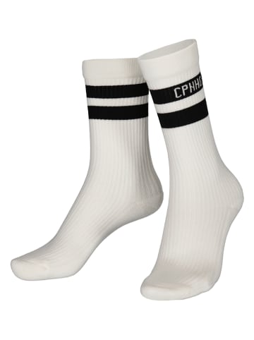 Copenhagen Studios 3er-Set: Tennissocken in Creme/ Schwarz
