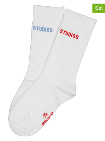 Copenhagen Studios 2er-Set: Tennissocken in Weiß
