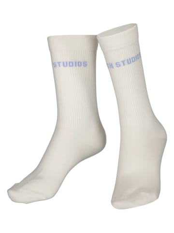 Copenhagen Studios 2er-Set: Tennissocken in Weiß/ Hellblau