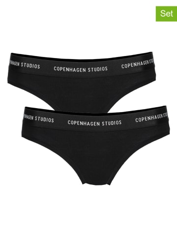 Copenhagen Studios 2er-Set: Slips in Schwarz