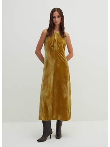 STEFANEL Samtkleid in Senf