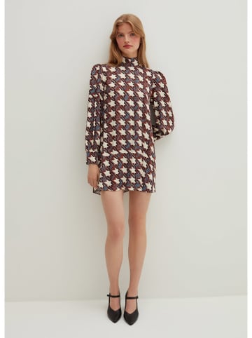 STEFANEL Jurk zwart/rood/lichtblauw