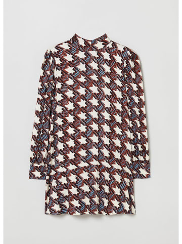 STEFANEL Sukienka w kolorze czarno-czerwono-błękitnym