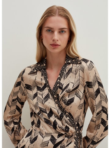 STEFANEL Bluse in Beige/ Schwarz