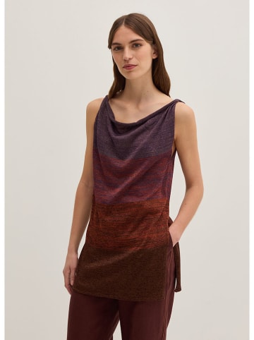 STEFANEL Blusentop in Lila/ Braun