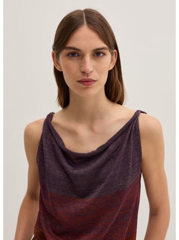 STEFANEL Blusentop in Lila/ Braun