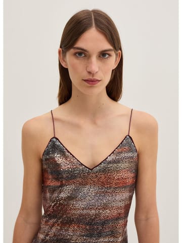 STEFANEL Pailettenkleid bruin/oranje