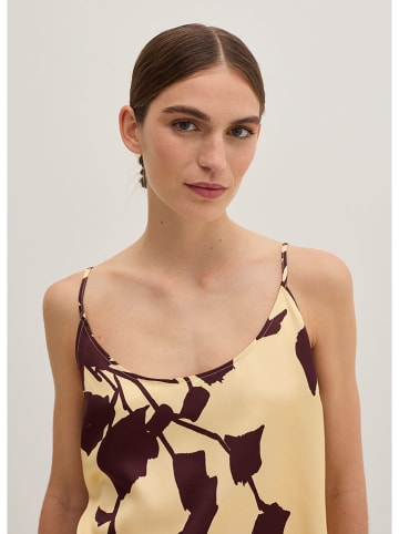STEFANEL Top in Hellgelb/ Braun