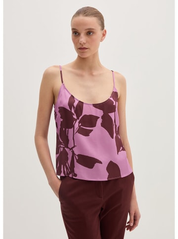 STEFANEL Top in Rosa/ Braun