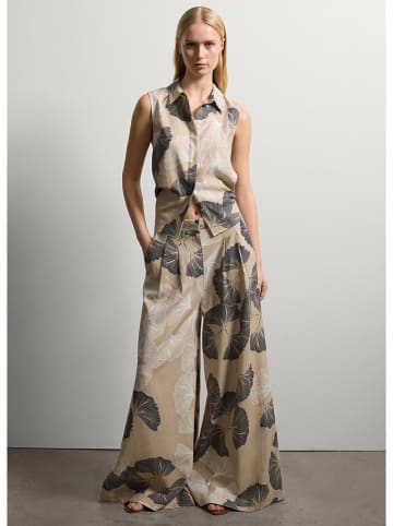 STEFANEL Bluzka w kolorze beżowo-czarnym