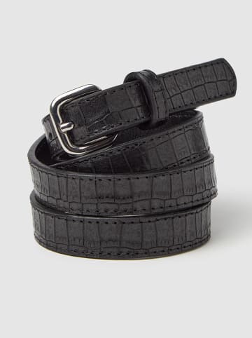 STEFANEL Leder-Gürtel in Schwarz