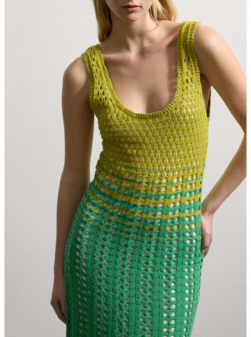 STEFANEL Jurk citroengroen/groen/blauw