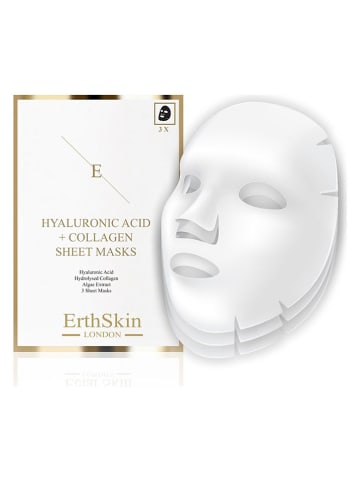 ErthSkin Maski w płachcie (3 szt.) "Hyaluronic Acid + Collagen"