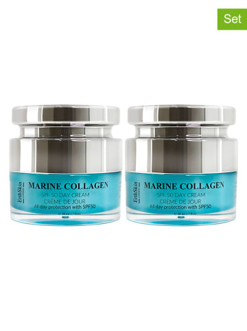 ErthSkin Kremy na dzień (2 szt.) "Marine Collagen" - SPF 50 - 2x 50 ml
