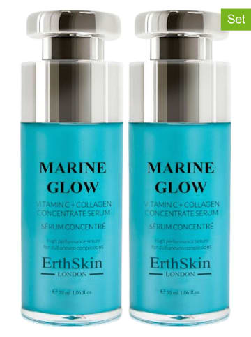 ErthSkin 2-delige set: serum ''Marine Glow Vitamin C + Collagen'' - 2x 30 ml