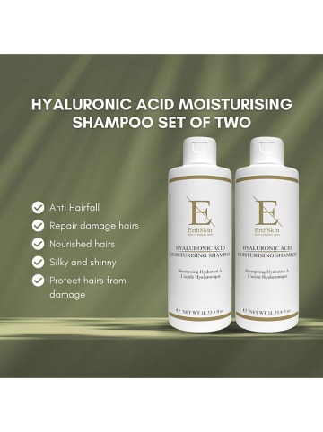 ErthSkin 2-delige set: shampoos ''Hyaluronic Acid'' - 2x 1 l