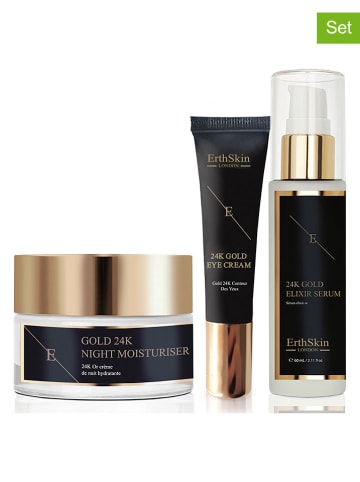 ErthSkin 3-częściowy zestaw "24k Gold" do pielęgnacji twarzy