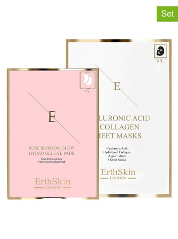 ErthSkin 8tlg. Gesichtspflege-Set ''Hyaluronic Acid, Collagen & Rose Blossom''