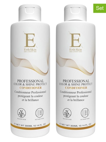 ErthSkin 2-delige set: haarspoelingen ''Color & Shine Protect'' - 2x 300 ml