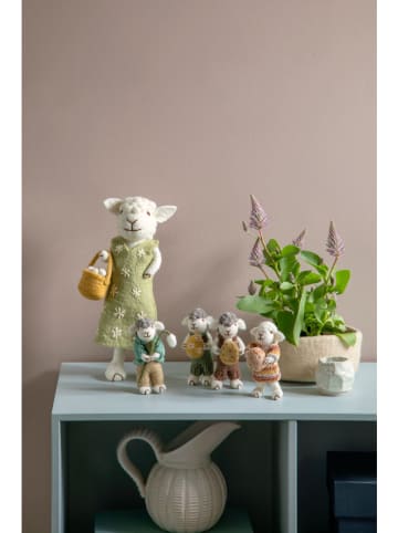 Gry & Sif Decofiguur ''Sheep'' grijs/groen/wit - (L)11 cm