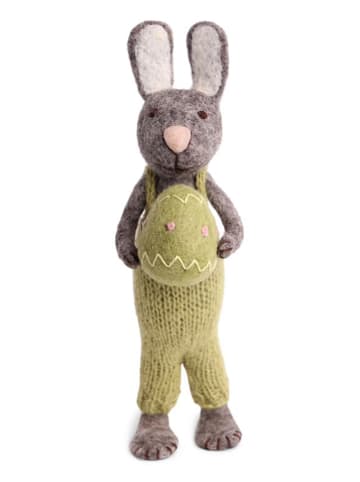 Gry & Sif Dekofigur ''Bunny'' in Grau/ Grün - (L)30 cm