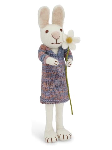 Gry & Sif Decofiguur ''Bunny'' wit/grijs - (L)27 cm