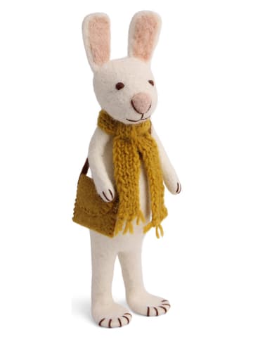 Gry & Sif Decofiguur ''Bunny'' wit/okergeel - (L)30 cm