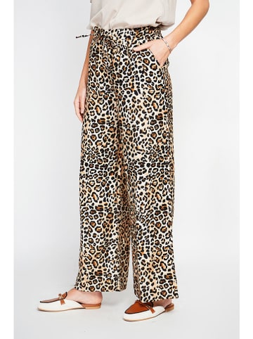 Le Jardin du Lin Hose in Schwarz/ Beige