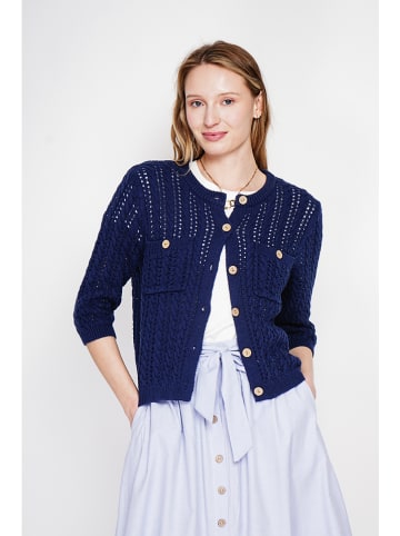 Le Jardin du Lin Cardigan in Dunkelblau