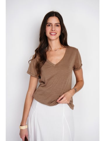 Le Jardin du Lin Shirt in Hellbraun
