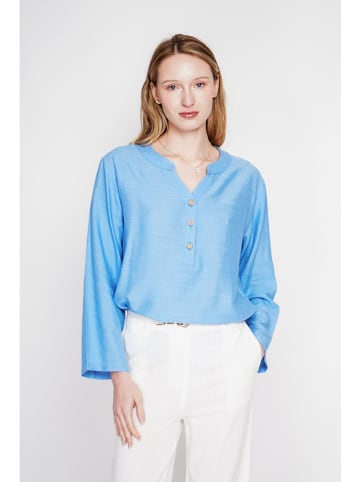 Le Jardin du Lin Leinen-Bluse in Hellblau