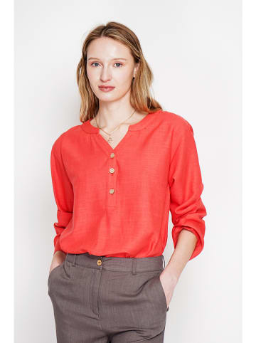 Le Jardin du Lin Lniana bluzka w kolorze czerwonym