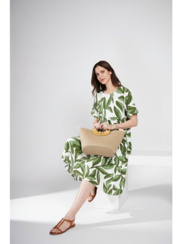 Le Jardin du Lin Sukienka w kolorze zielono-białym