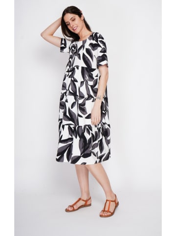 Le Jardin du Lin Kleid in Weiß/ Schwarz