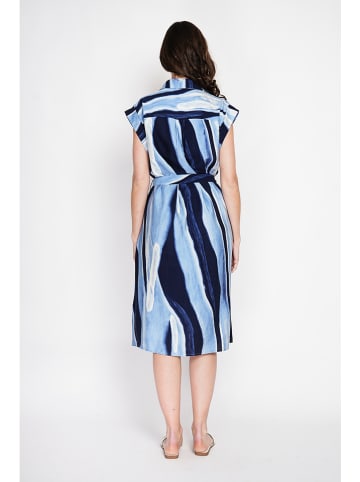 Le Jardin du Lin Sukienka w kolorze błękitno-czarnym