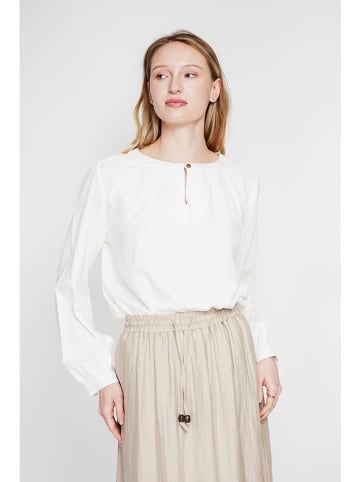 Le Jardin du Lin Linnen blouse wit