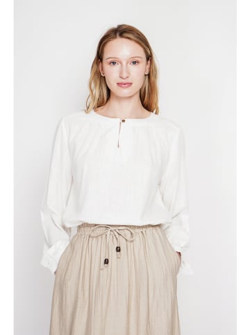 Le Jardin du Lin Linnen blouse wit